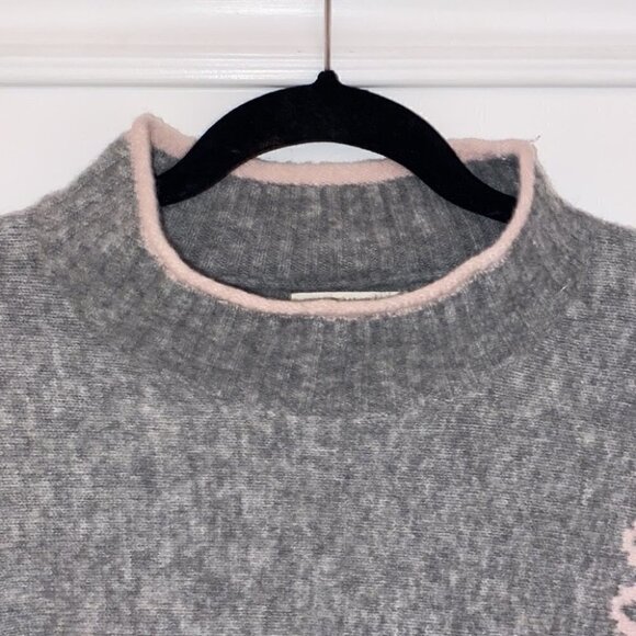 Christian Siriano Wool Blend Oversized Sweater with Pink Detail Size Large - Picture 8 of 10